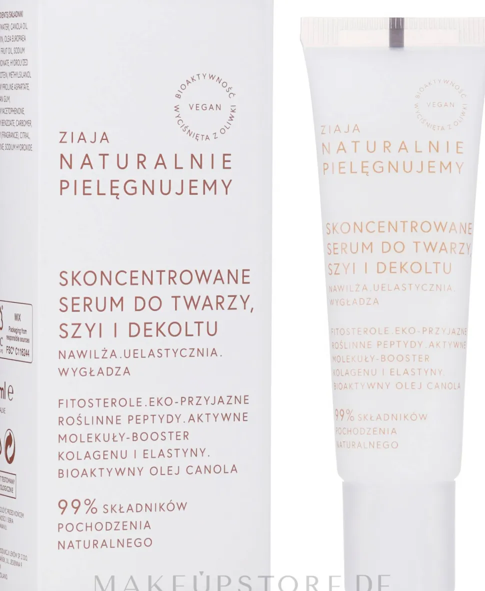Konzentriertes feuchtigkeitsspendendes und glättendes Serum für Gesicht, Hals und Dekolleté