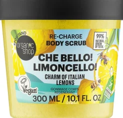 Körperpeeling mit dem Zitrusduft italienischer Zitronen und der erfrischenden Essenz von Limoncello