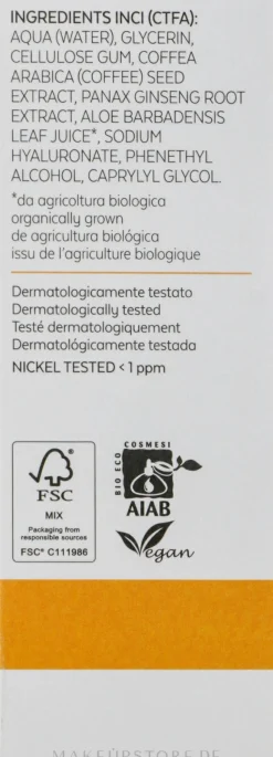 Körperserum Ginseng und grüner Kaffee 6 %