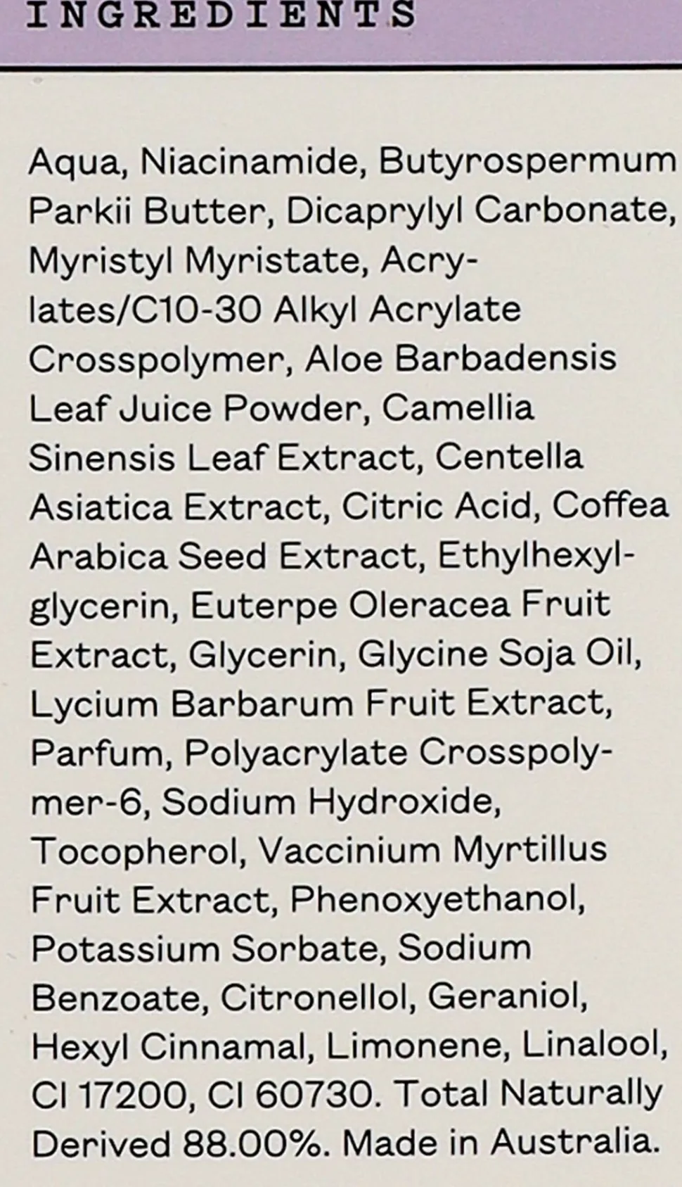 Körperserum mit Niacinamid