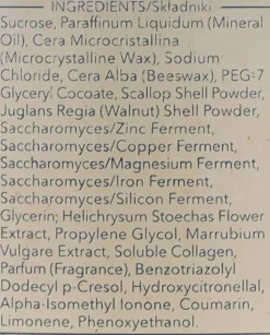 Öl-Peeling für den Körper mit zerkleinerten Muscheln