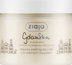 Öl-Peeling für den Körper mit zerkleinerten Muscheln