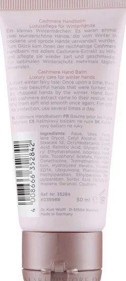 Luxuriöser Handbalsam für den Winter mit Cashmere-Extrakt