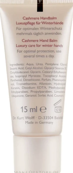 Luxuriöser Handbalsam für den Winter mit Cashmere-Extrakt