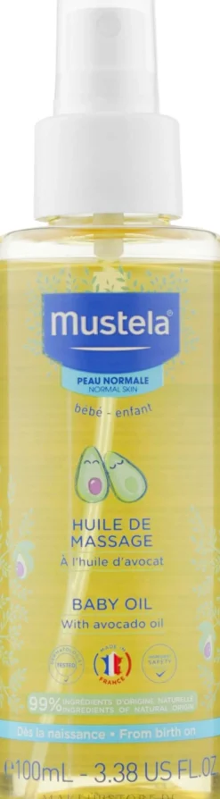 Massageöl für Babys mit Avocado-, Sonnenblumen- und Granatapfelkernöl