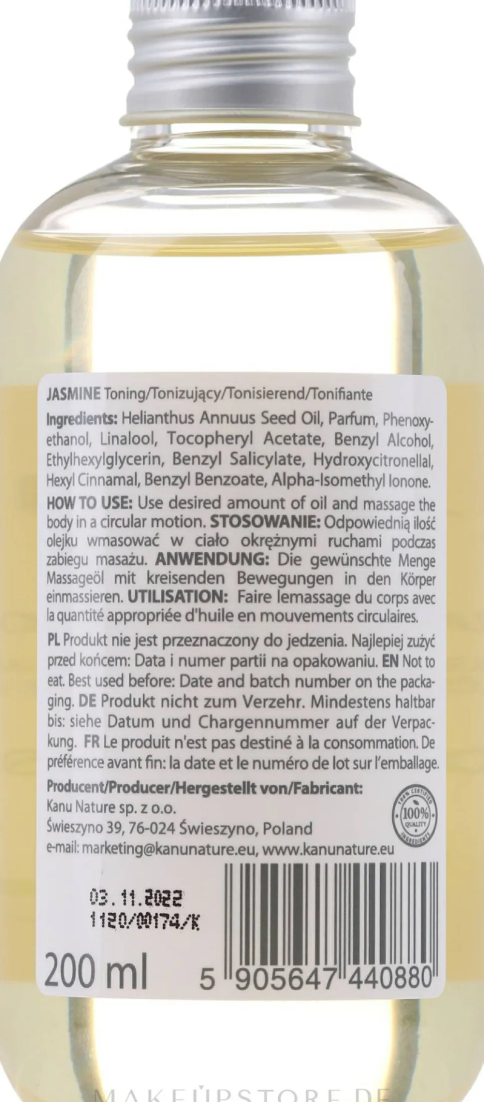 Massageöl mit Jasmin