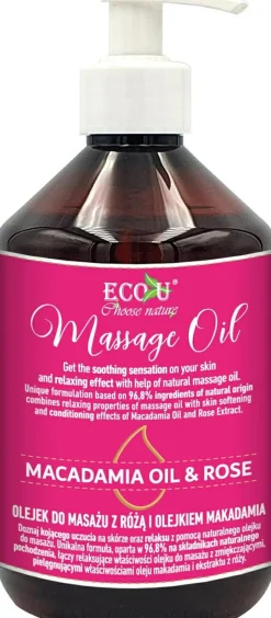 Massageöl mit Macadamia- und Rosenöl