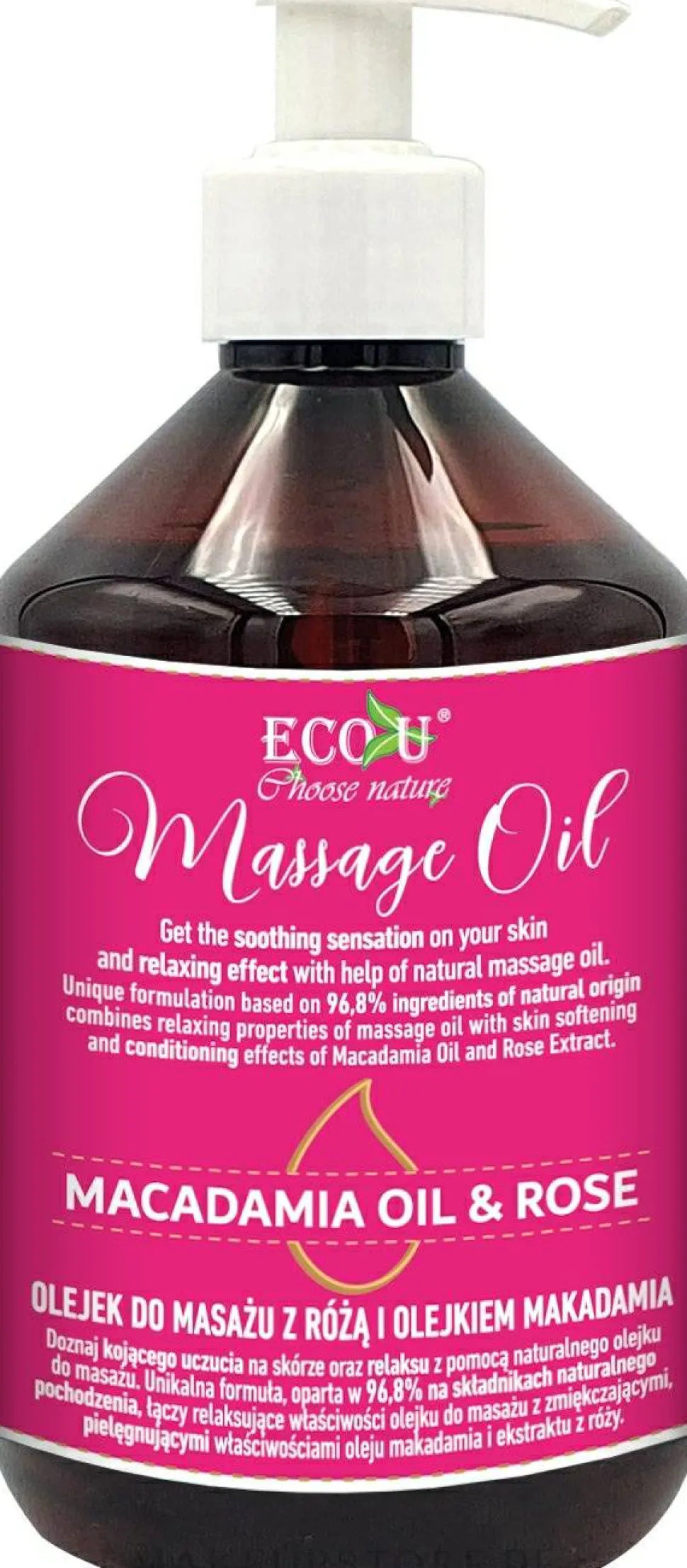 Massageöl mit Macadamia- und Rosenöl