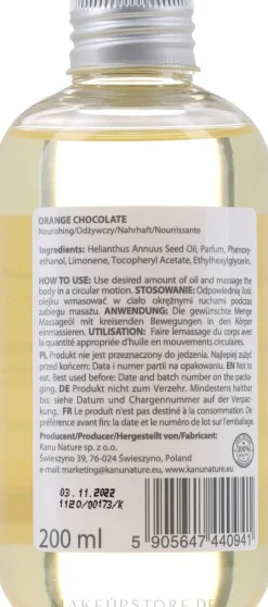 Massageöl mit Orange und Schokolade