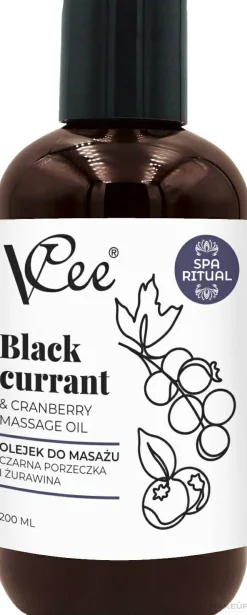 Massageöl mit schwarzen Johannisbeeren und Preiselbeeren