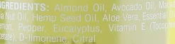 Massageöl Zitrone, Pfeffer und Eukalyptus