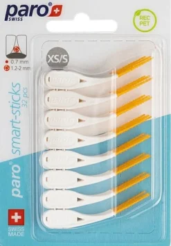 Metallfreie Interdentalbürsten, Größe XS/S, 1,2/2 mm, orange