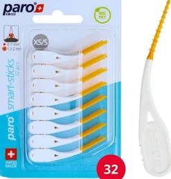 Metallfreie Interdentalbürsten, Größe XS/S, 1,2/2 mm, orange