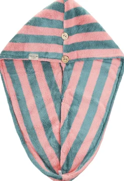 Mikrofaser-Haarturban rosa-grau