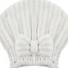 Mikrofaser-Haarturban weiß-grau