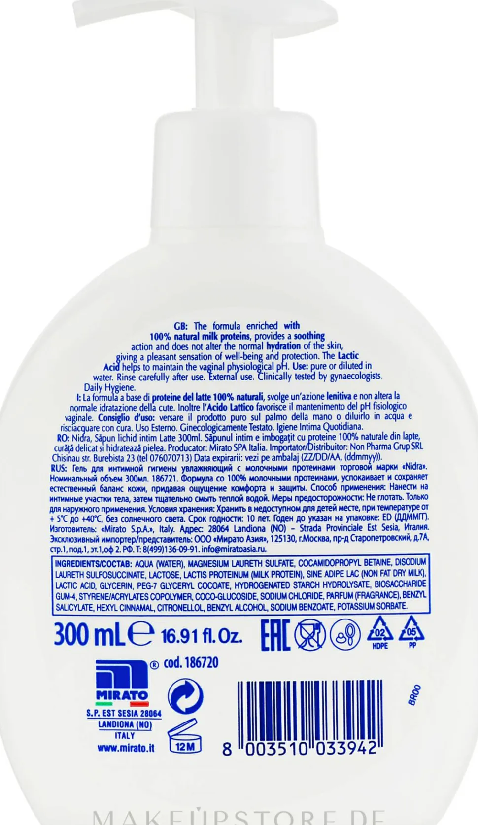 Milch für die Intimpflege mit Milchproteinen