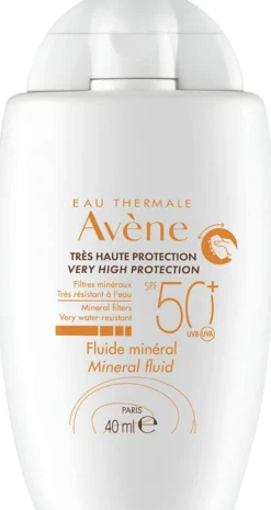 Mineralisches Sonnenschutzfluid für überempfindliche Gesichtshaut ohne chemische Filter SPF 50+