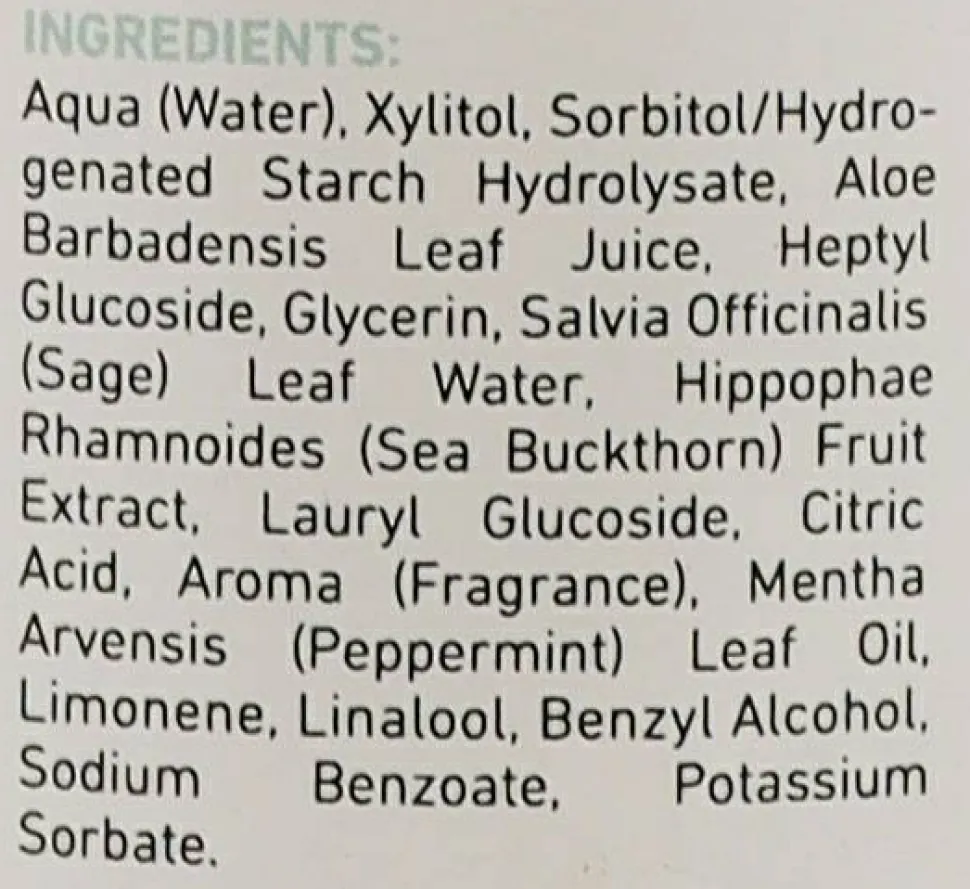 Mundspülung für empfindliche Zähne mit Aloe Vera und Salbei