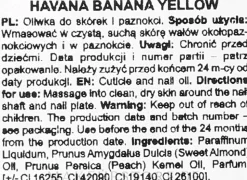 Nagel- und Nagelhautöl mit Blumen Havanna Banane gelb