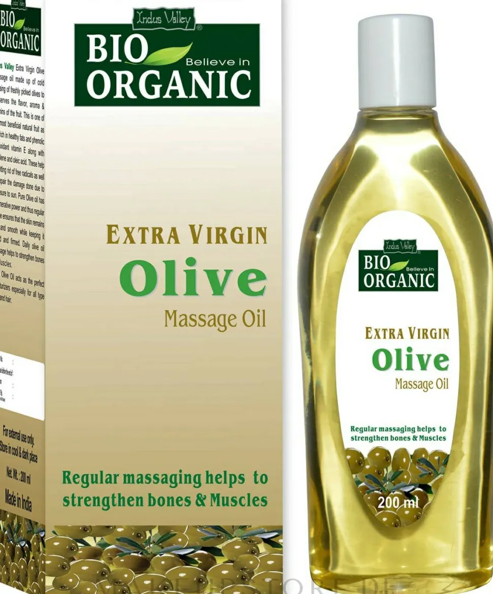 Natives Olivenöl zur Massage