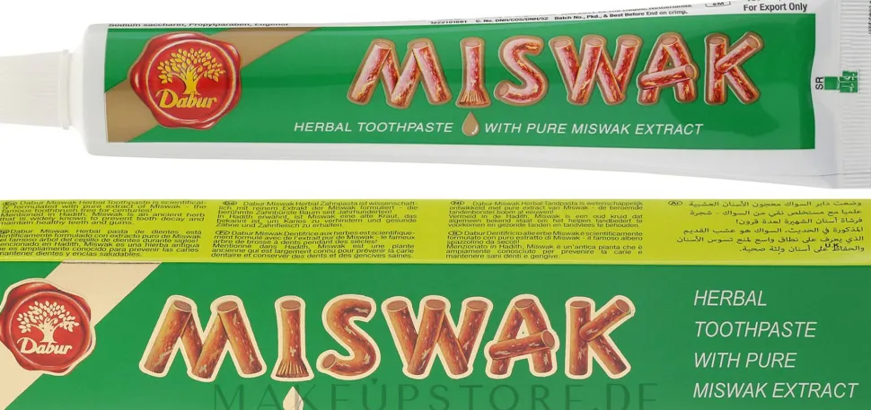 Natürliche Kräuter-Zahnpasta mit Miswak-Extrakt