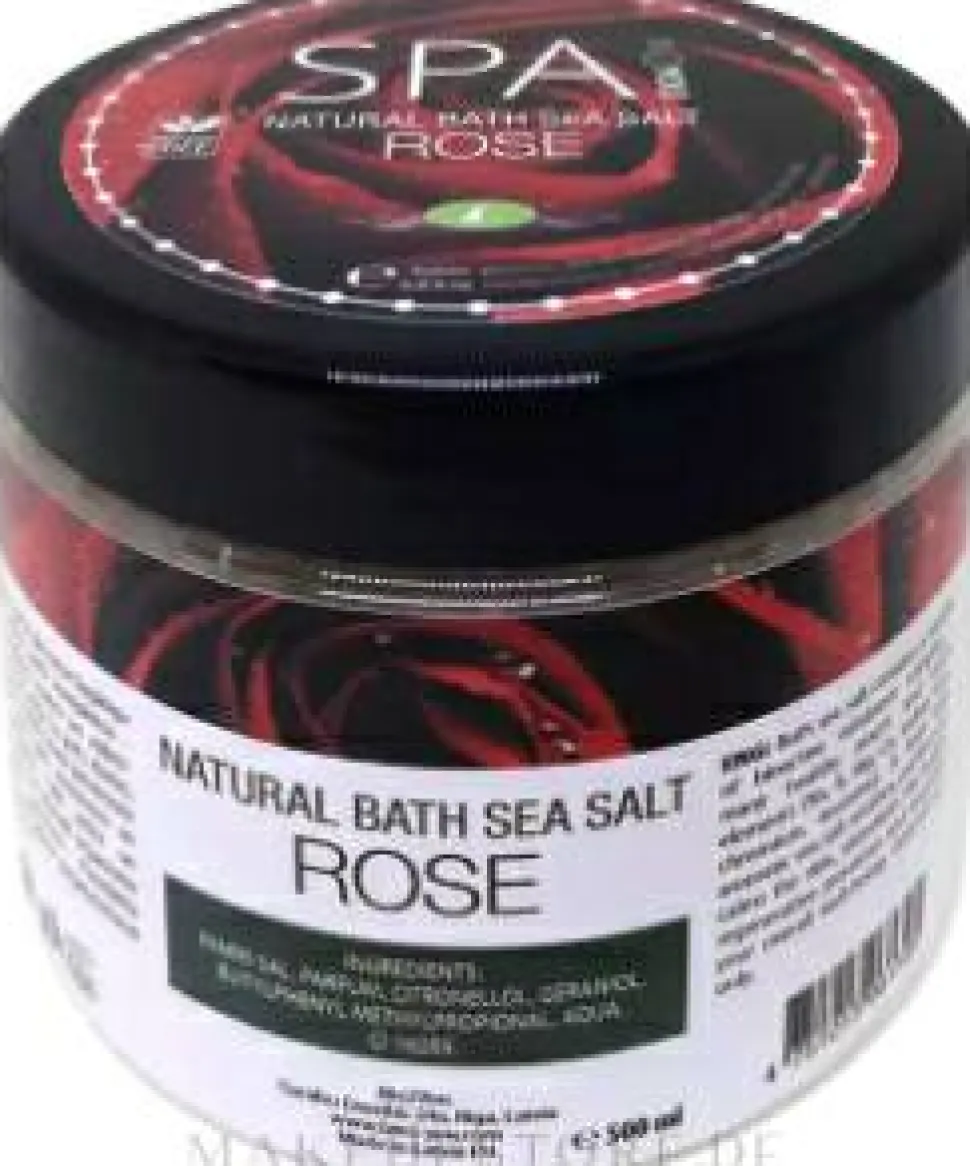 Natürliche Meersalz-Badezusatz mit Rose