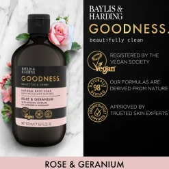 Natürlicher Badeschaum Rose & Geranium