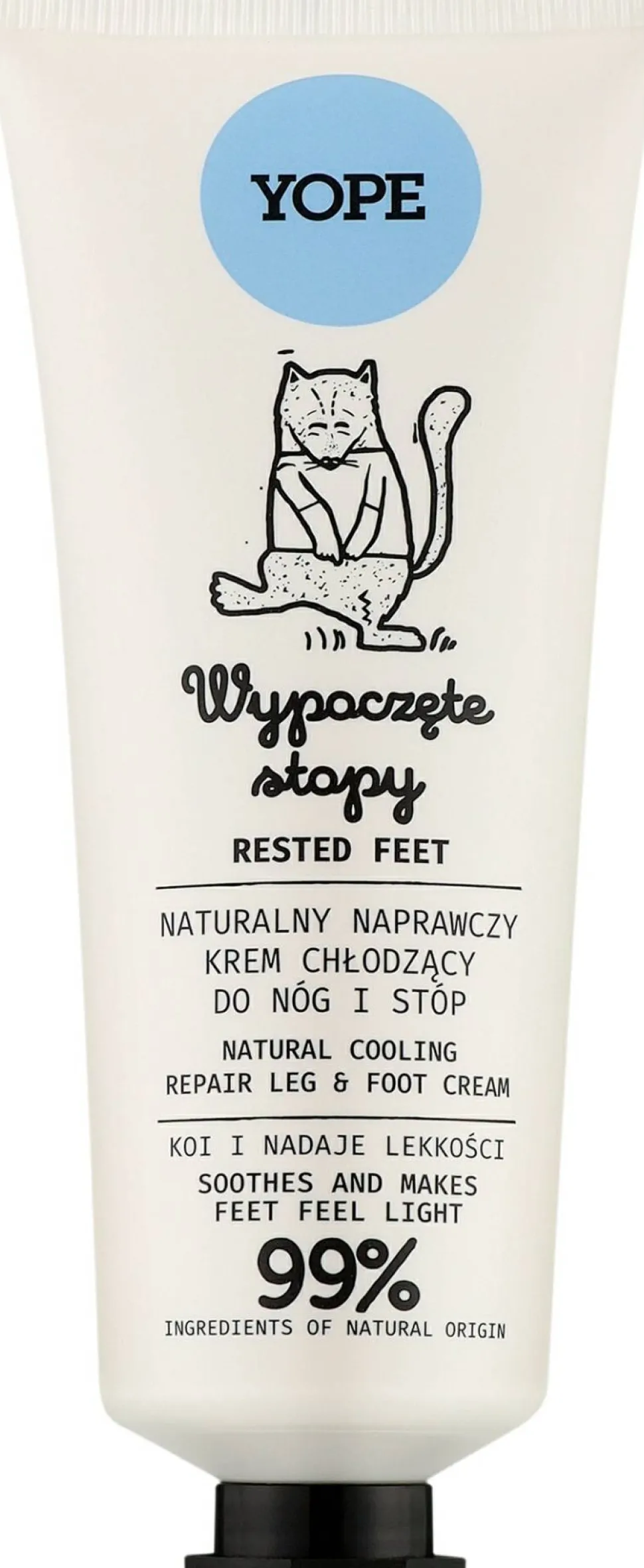 Natürliche revitalisierende und kühlende Creme für Beine und Füße