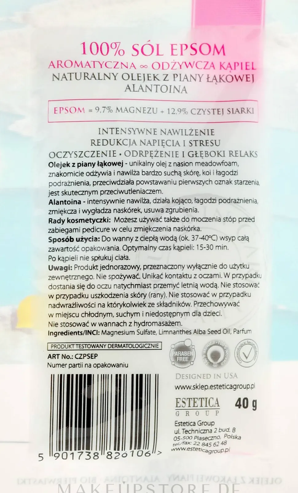 Natürliches Badesalz mit Blütenöl