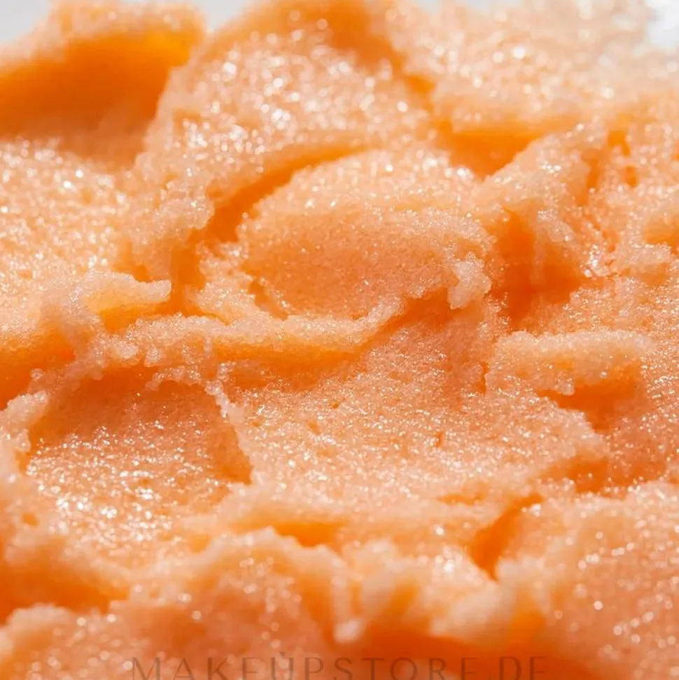 Natürliches feuchtigkeitsspendendes Zuckerpeeling für den Körper mit Pfirsichextrakt und pflegenden Ölen