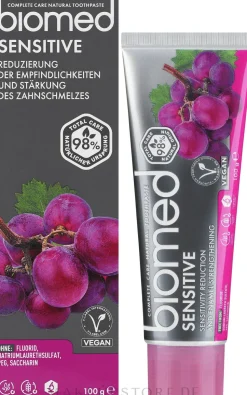 Natürliche und regenerierende Zahnpasta mit rotem Traubenkernextrakt und Calcium für empfindliche Zähne