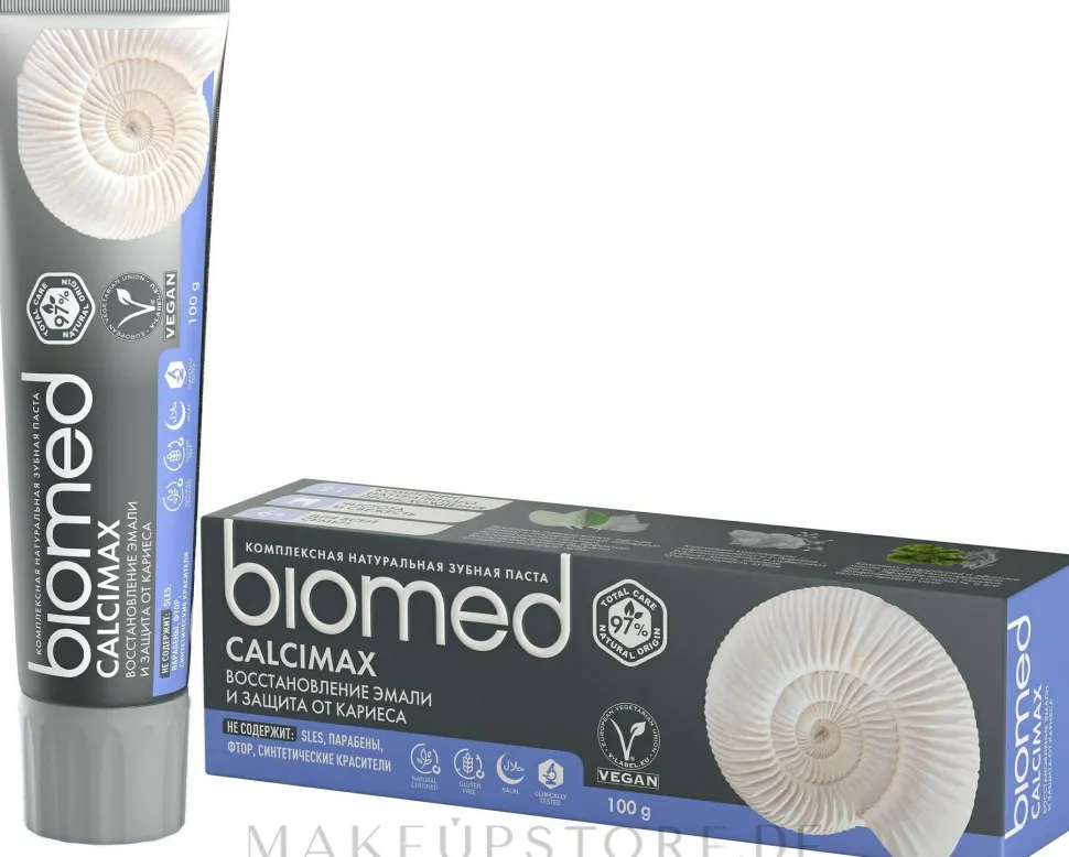 Natürliche und stärkende Zahnpasta mit Calcium und Algenextrakt