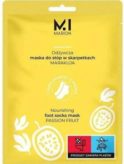 Nährende Fußmaske mit Passionsfrucht, Socken