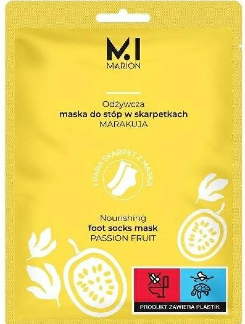 Nährende Fußmaske mit Passionsfrucht, Socken