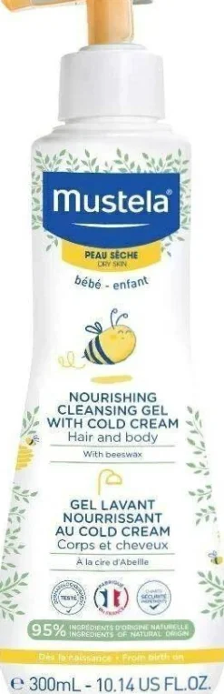 Nährende Körperreinigungsgel-Creme für trockene Babyhaut