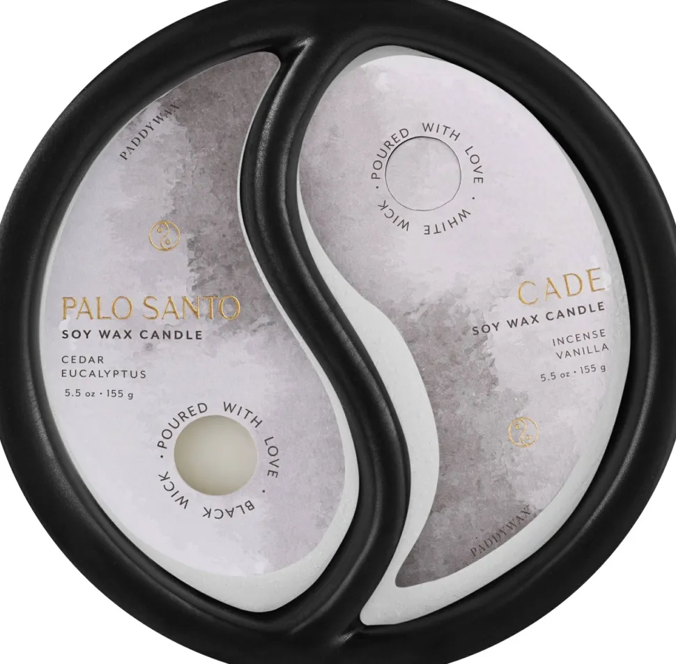 Paddywax Yin Yang Black Palo Santo Cade