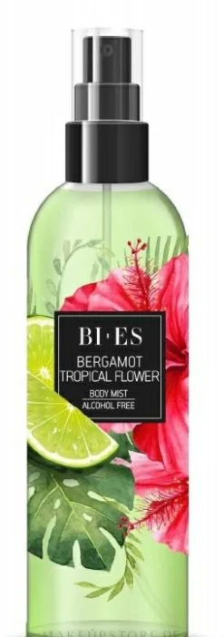 Parfümierter Körperspray mit Bergamotte und tropischen Blumen