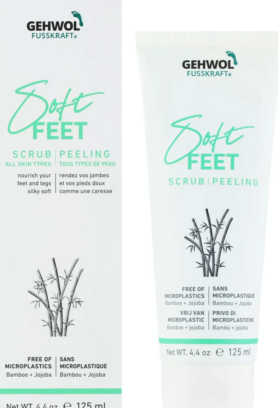 Peeling für die Füße mit Bambus und Jojoba