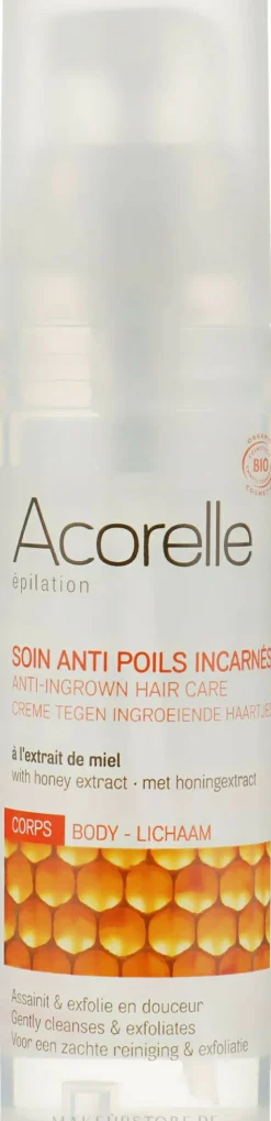 Pflege gegen eingewachsene Haare mit natürlicher AHA-Säure, Aloe und Honig