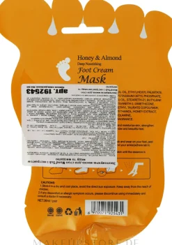 Pflegende Fußmaske mit Honig und Mandeln