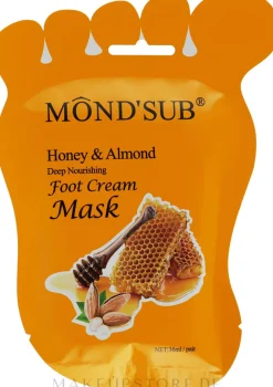 Pflegende Fußmaske mit Honig und Mandeln