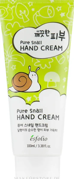 Pflegende Handcreme mit Schneckensekret