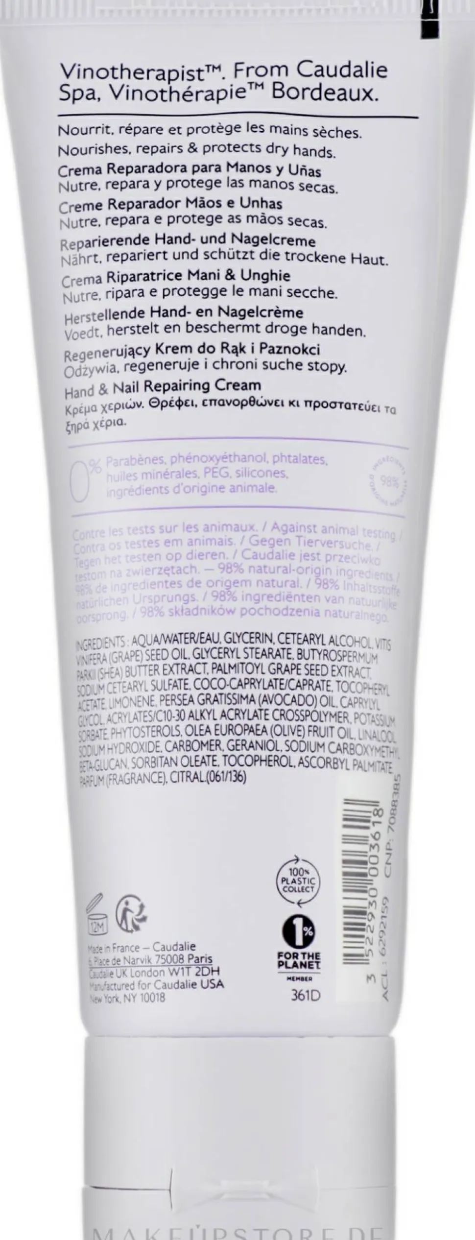Pflegende Hand- und Nagelcreme mit Sheabutter und Traubenkernöl