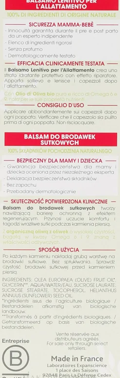 Pflegender Brustbalsam mit Bio-Olivenöl