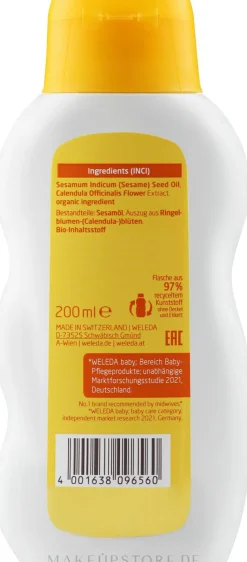 Pflegendes Körperöl mit Ringelblume für Babys und Kinder