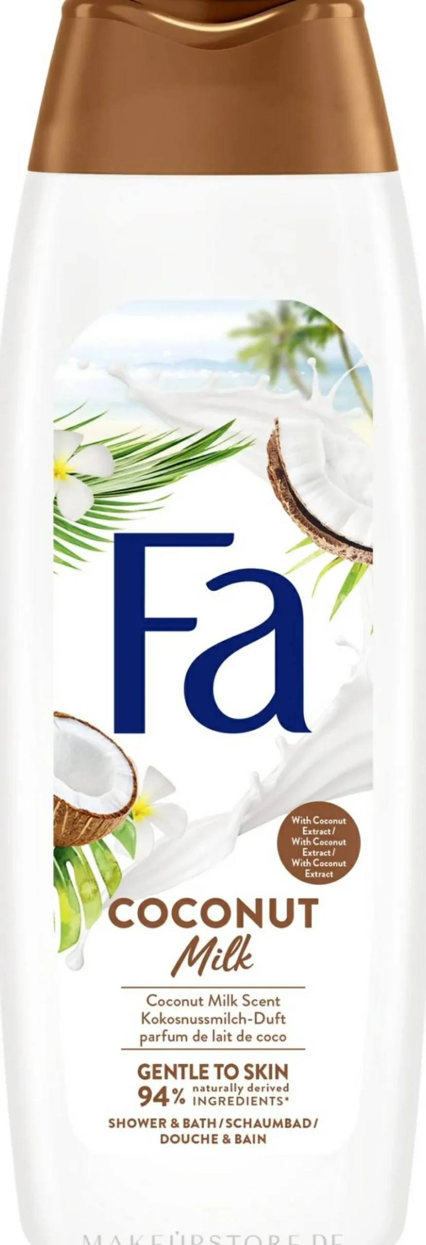 Pflegende und erfrischende Duschcreme mit Kokosmilch