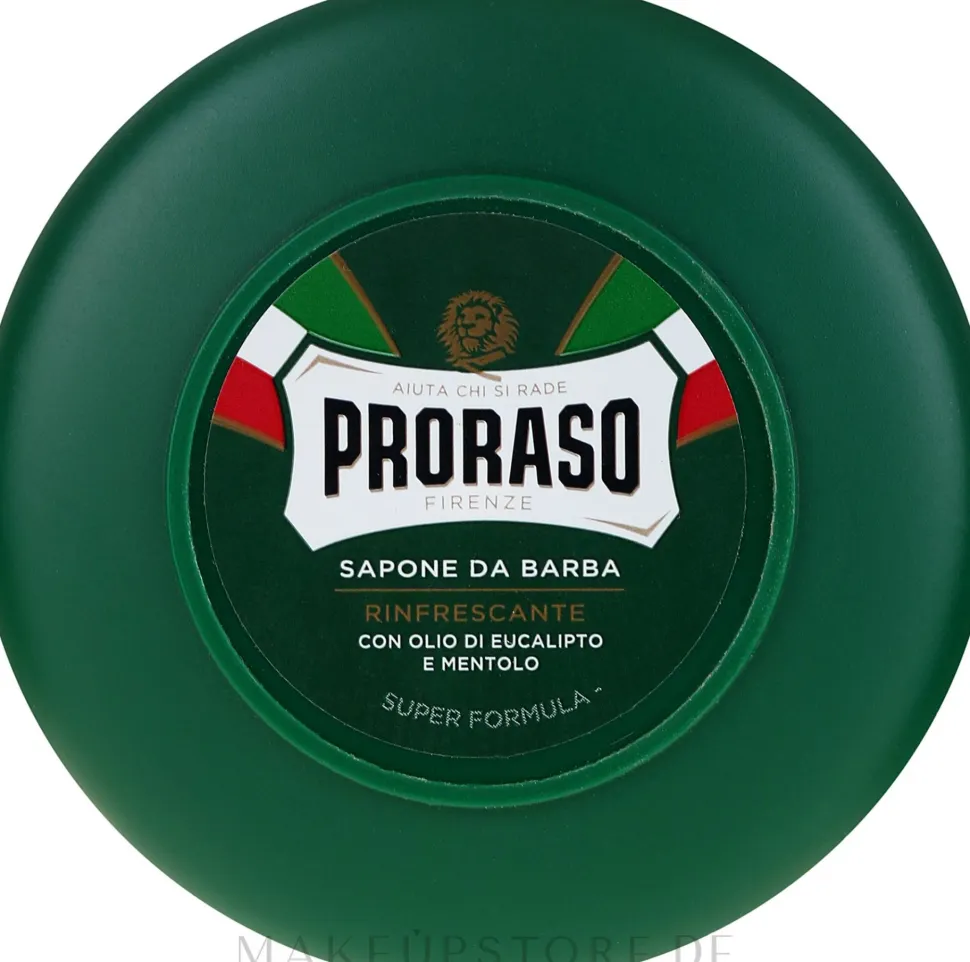 Rasierseife mit Menthol- und Eukalyptus