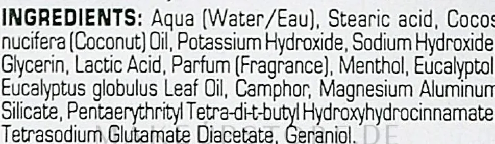 Rasierseife mit Menthol- und Eukalyptus