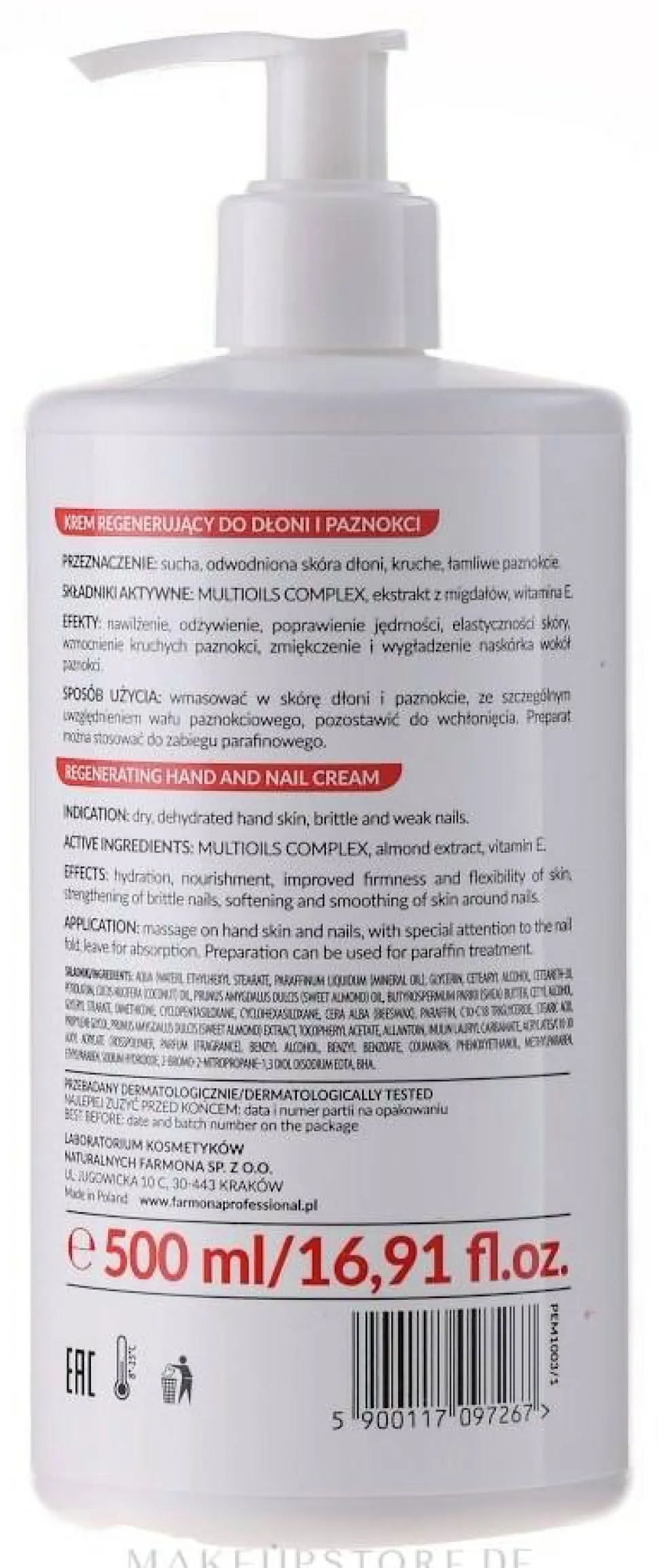 Regenerierende Hand- und Nagelcreme für trockene und raue Haut