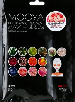 Regenerierende Maske mit Serum in Handschuh-Form mit Seidenproteinen